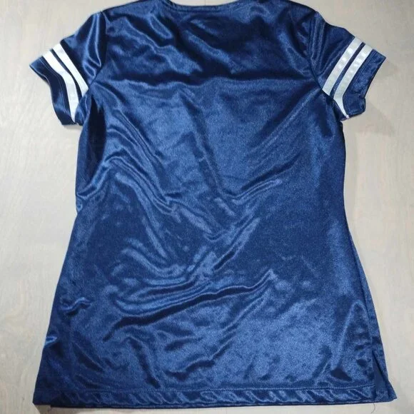 Broncos Jersey Navy Blue Vintage Early 2000’s Y2K NFL Football Stripped Fitted S - Picture 5 of 9